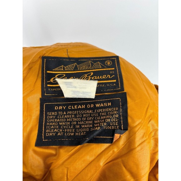 60s Vintage Eddie Bauer Blue Goose Down Insulation Puffer‎ Snow Ski Pants Large - Picture 9 of 9